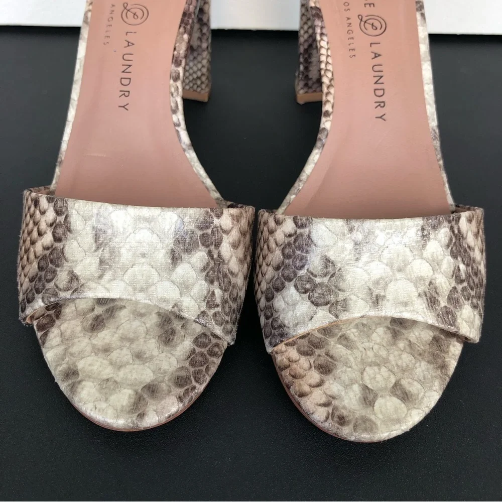 Chinese Laundry Rumor Snakeskin open toe heeled sandals Size 7